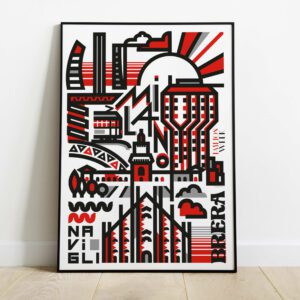 Semplicemente Milano - illustrazione minimal di Alessio Cottino
