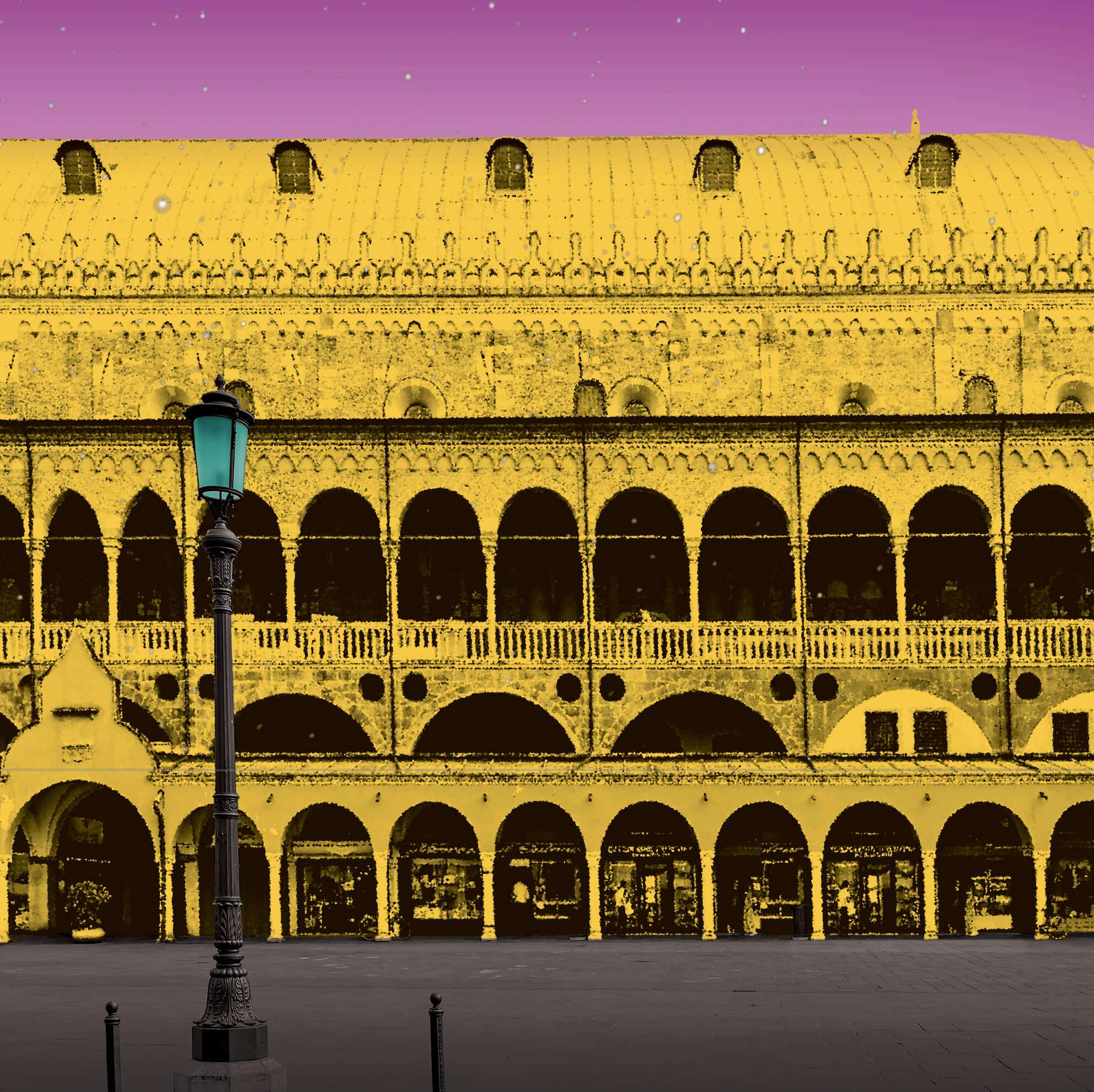 Piazza delle Erbe, Padova - Illustrazione di Alessio Cottino