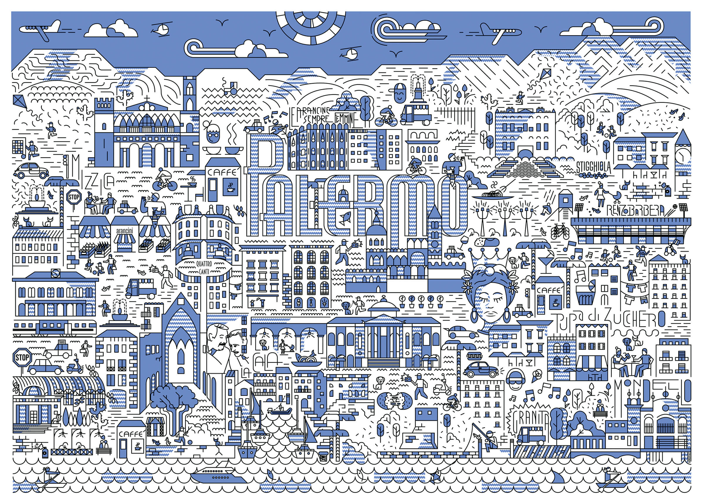 Palermo life - illustrazione di Alessio Cottino