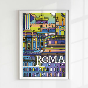 Roma POP - illustrazione pop di Alessio Cottino