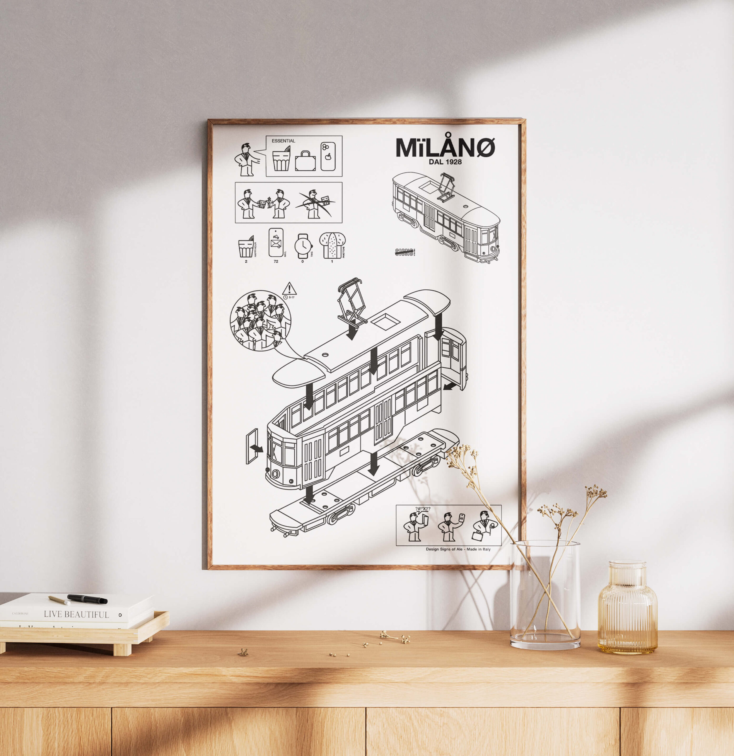 Milano 1928 - istruzioni di montaggio - illustrazione di Alessio Cottino